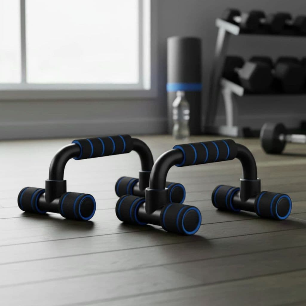Barra de Flexão Portátil Apoio Antiderrapante Braço Suporte Pegador Ergonomico Força Chao Exercicios Braço Abdomen Ombro