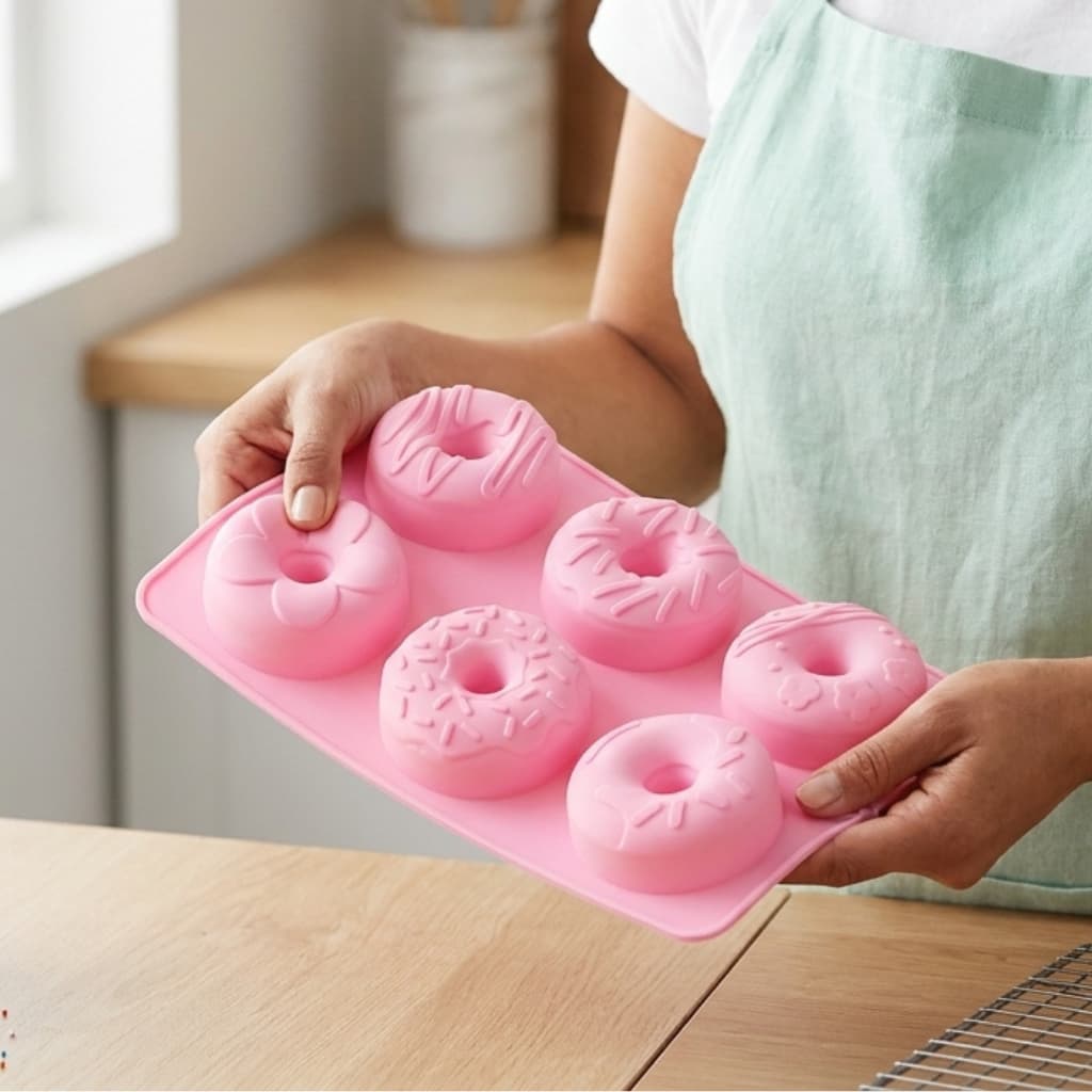 Forma de Silicone Donuts Decorados - Allmini
