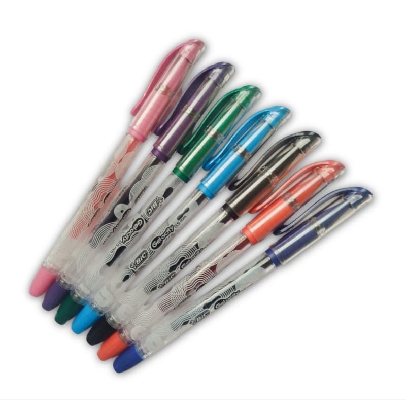 Caneta Gel BIC Gelocity 0.5mm Tinta Azul Claro Rosa Roxa Verde Preta Azul Vermelha Escrita Macia Original