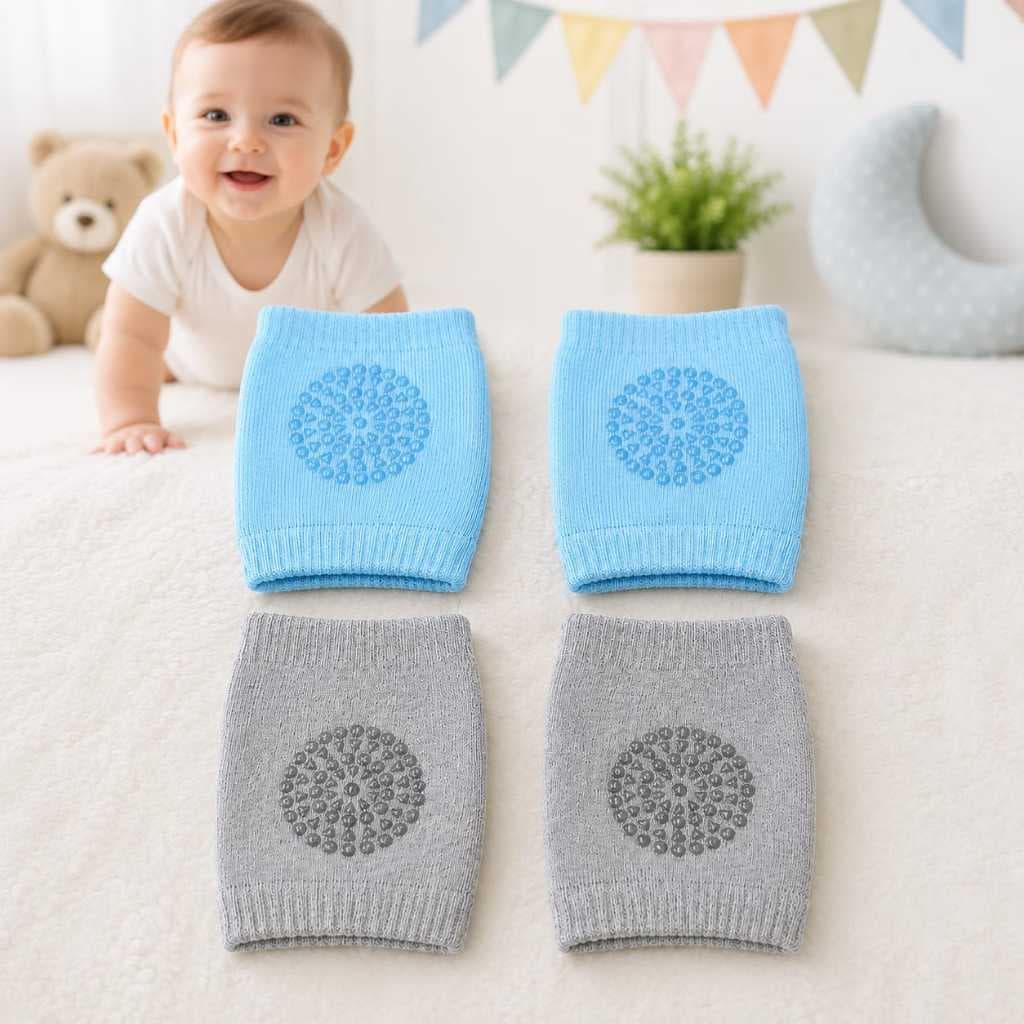 Kit De Joelheiras Com 2 Pares Antiderrapante Bebê Engatinhar