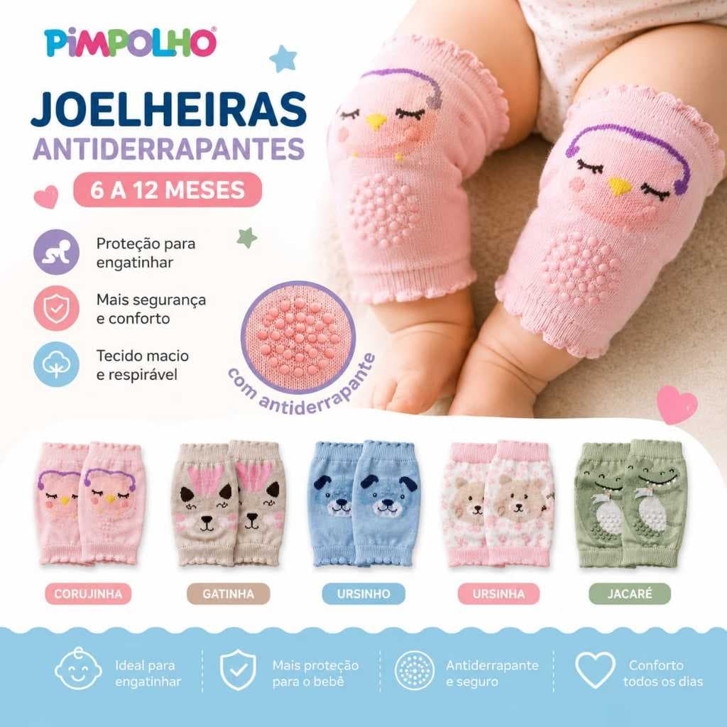 Joelheira antiderrapante para Bebês 6 até 12 meses