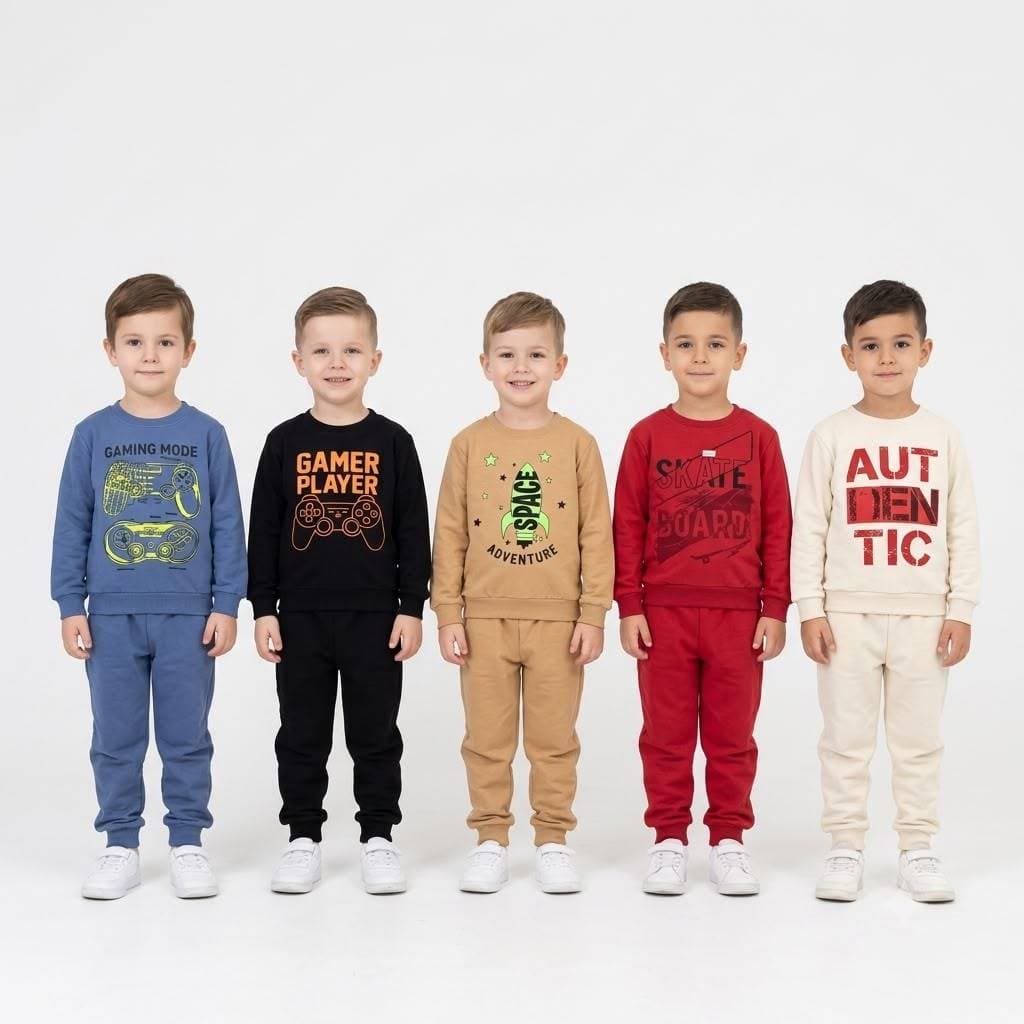 Kit 4 Peças De Roupas Inverno Conjunto Moletom Menino Infantil Masculino Frio Tamanho 1 2 3 4 6 8