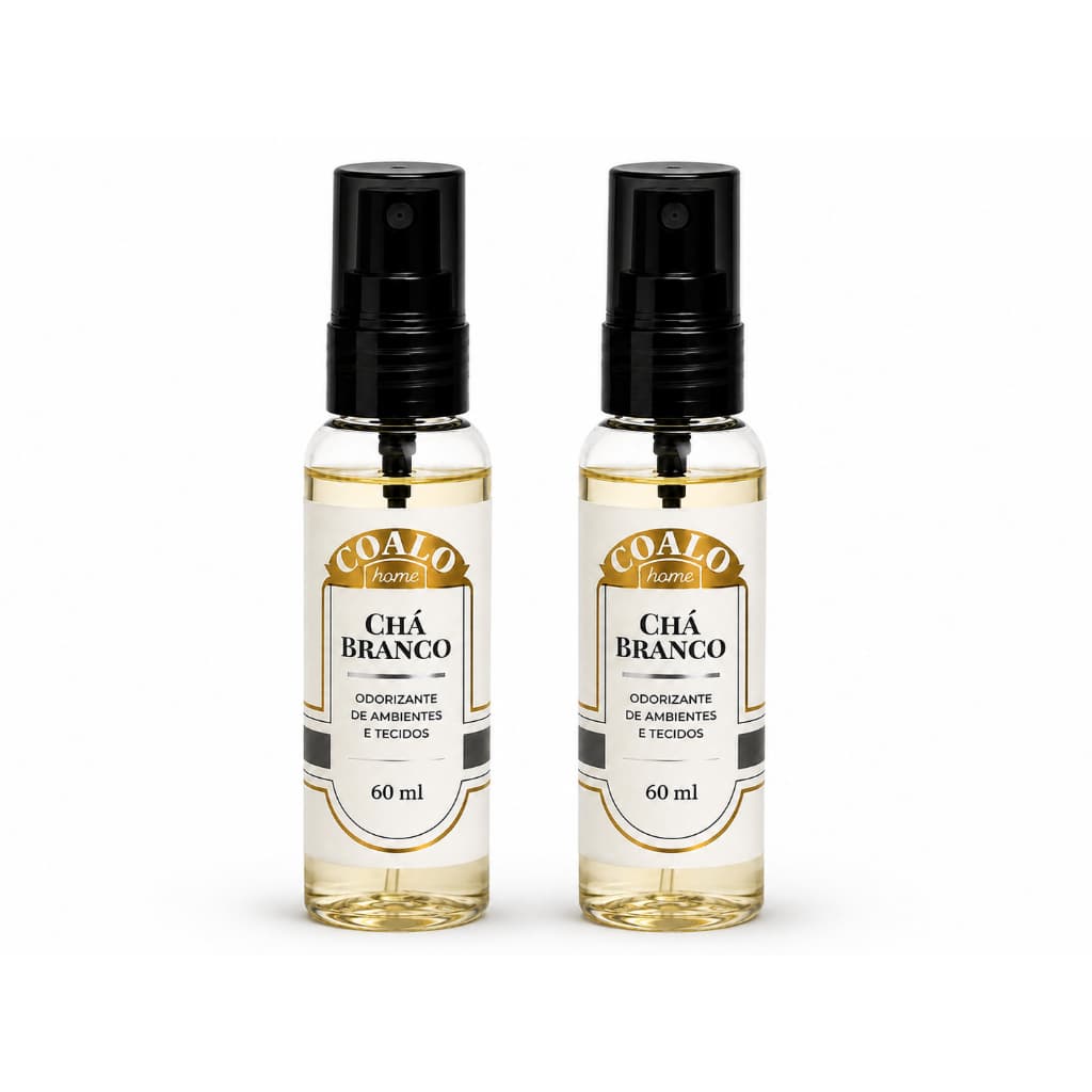 Kit 2 Unidades Coalo Odorizante de Ambientes e Tecidos Chá Branco Fragrância Perfumada 60ml