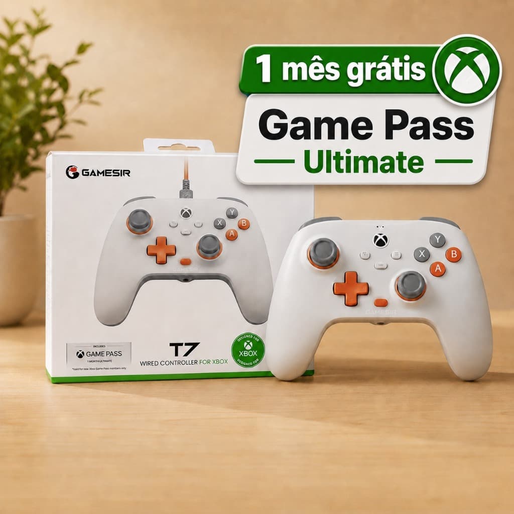 Controle GameSir T7 Xbox PC Hall Effect com Fio Lacrado + Game Pass