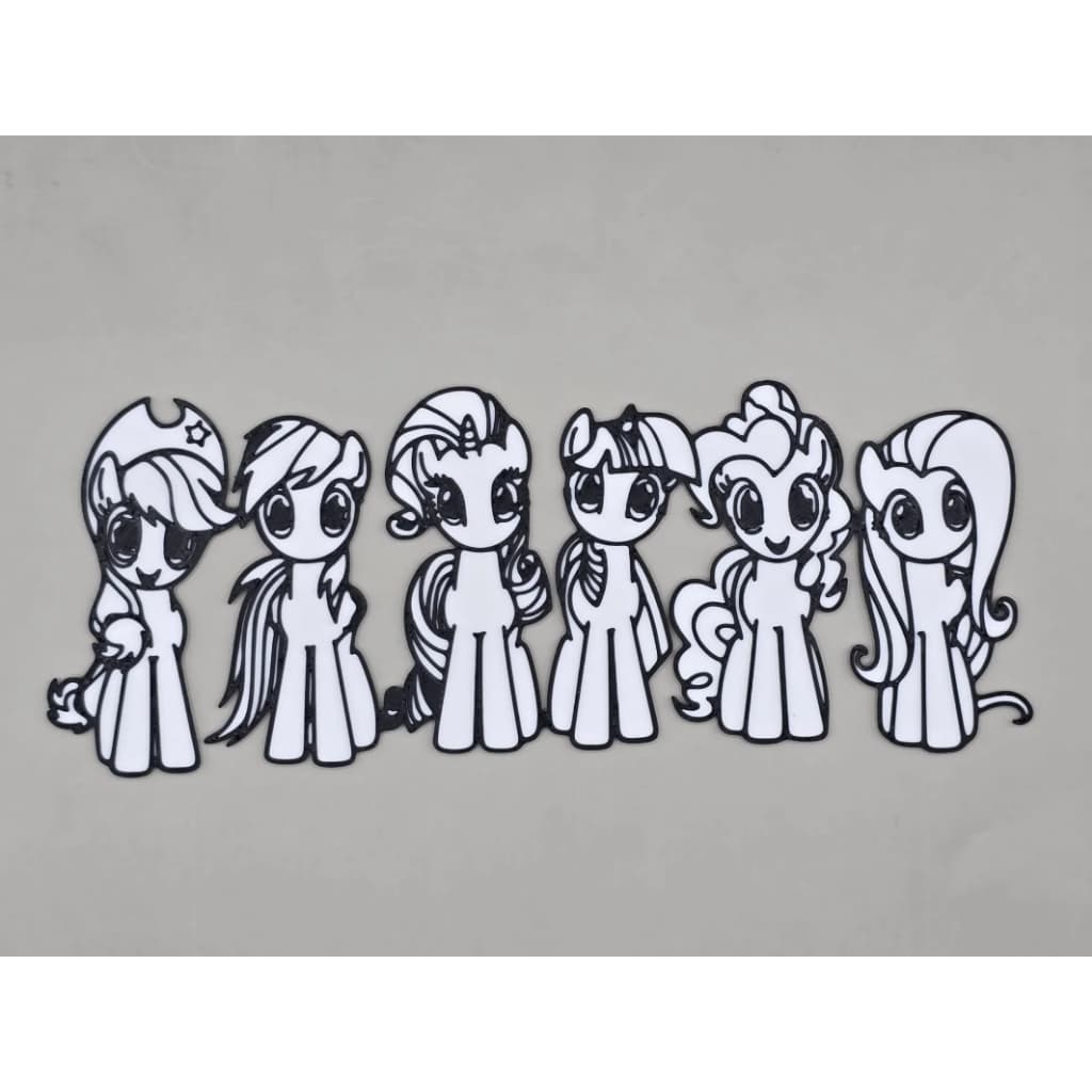 placas 3D para colorir ponei