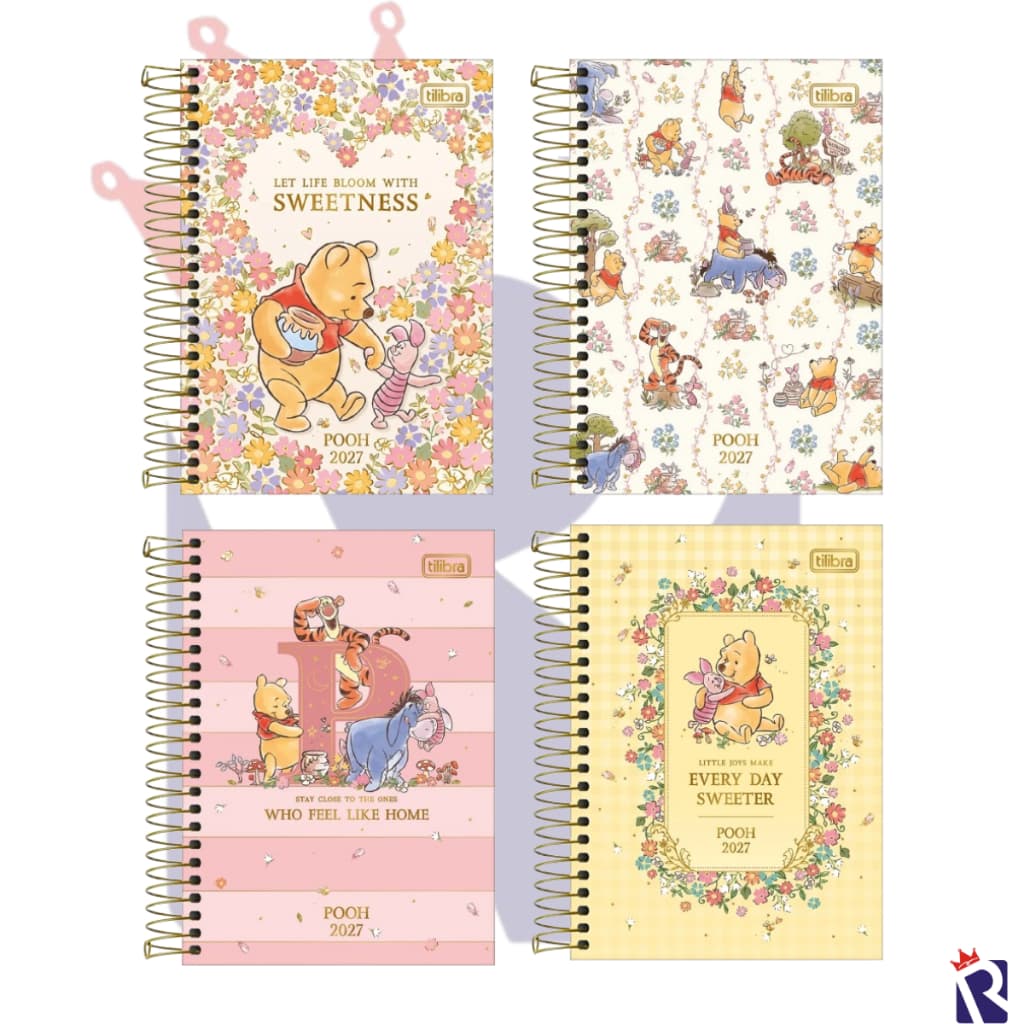 AGENDA DIÁRIA 2027 ESPIRAL URSINHO POOH - TILIBRA