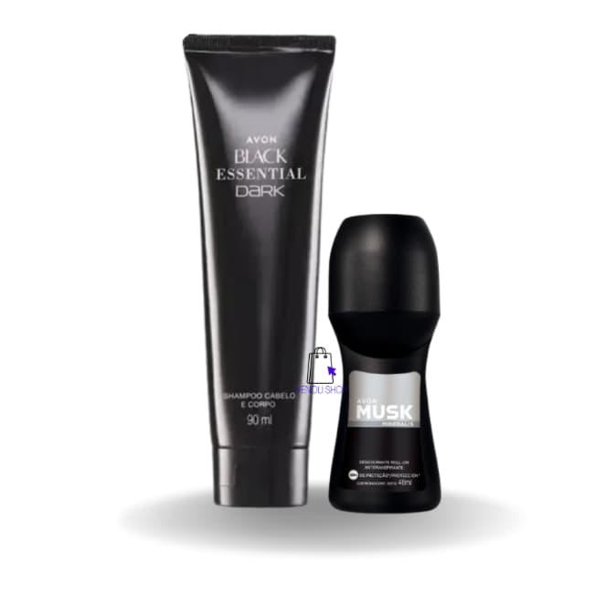 Kit Masculino Shampoo Cabelo e Corpo + Rollon 50ml - Avon