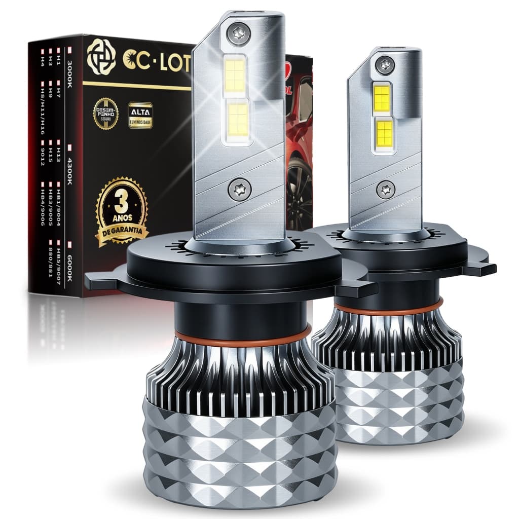 Kit de Lâmpada Super Led H1 H4 H7 H11 Farol Alto e Baixo de Led Carro 6500k Super Branca
