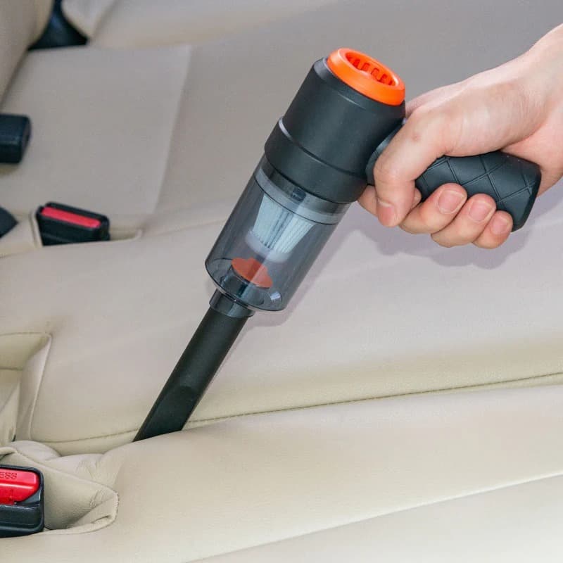 Aspirador de Pó Portátil Sem Fio Preto com Sucção Poderosa Filtro Lavável Compacto para Casa e Carro