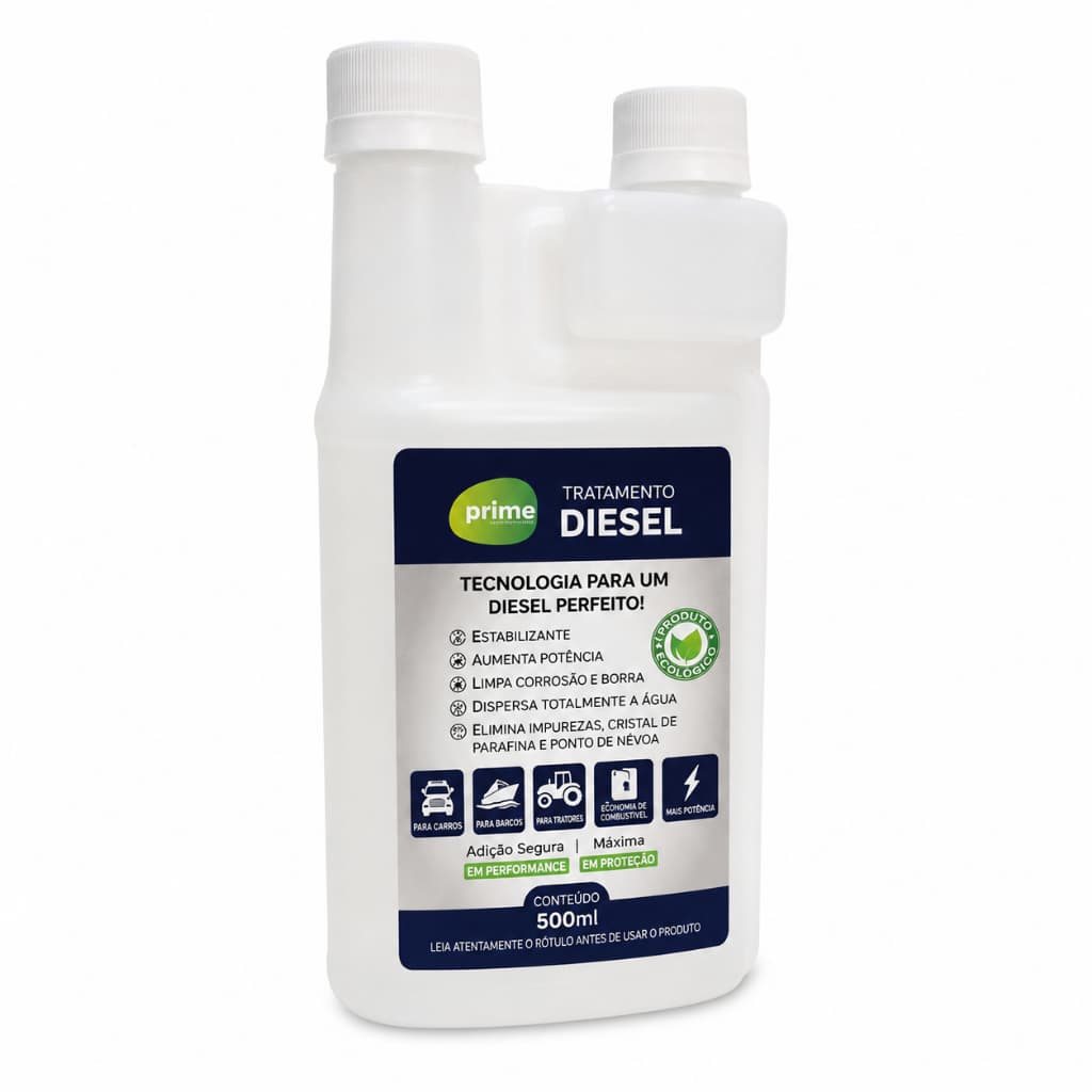 Aditivo para Tratamento de Diesel Prime Biosolutions  500ml Limpa Bicos Injetores| Diesel S10/S500