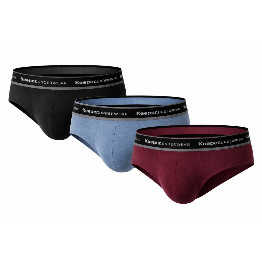 Kit 3 Cuecas Slip Microfibra Poliamida Soft Forro 100% Algodão Keeper