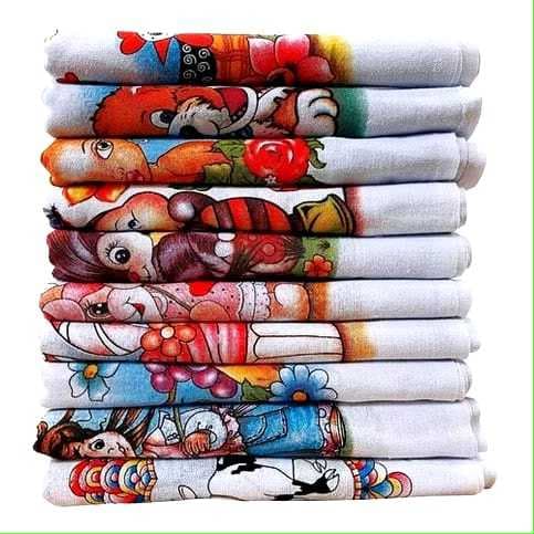 Pano De Prato Estampado Bainha Kit Com 10 Peças