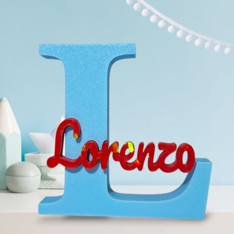 Letreiro nome personalizado 3d. letra com nome personalizado. escolha a cor do nome e da letra no chat.
