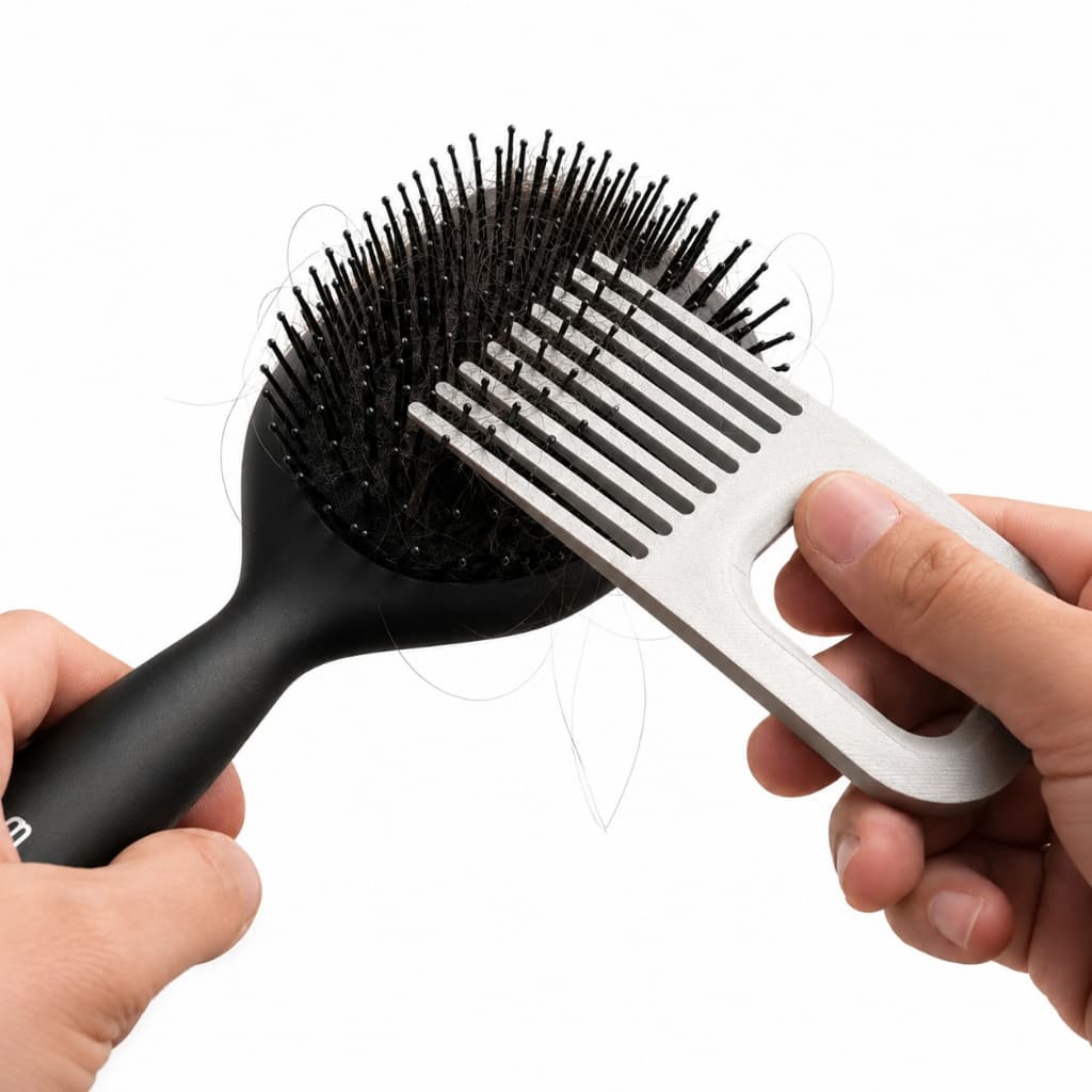 Limpador de Escova de Cabelo Prático Removedor de Fios e Cabelos Presos em segundos