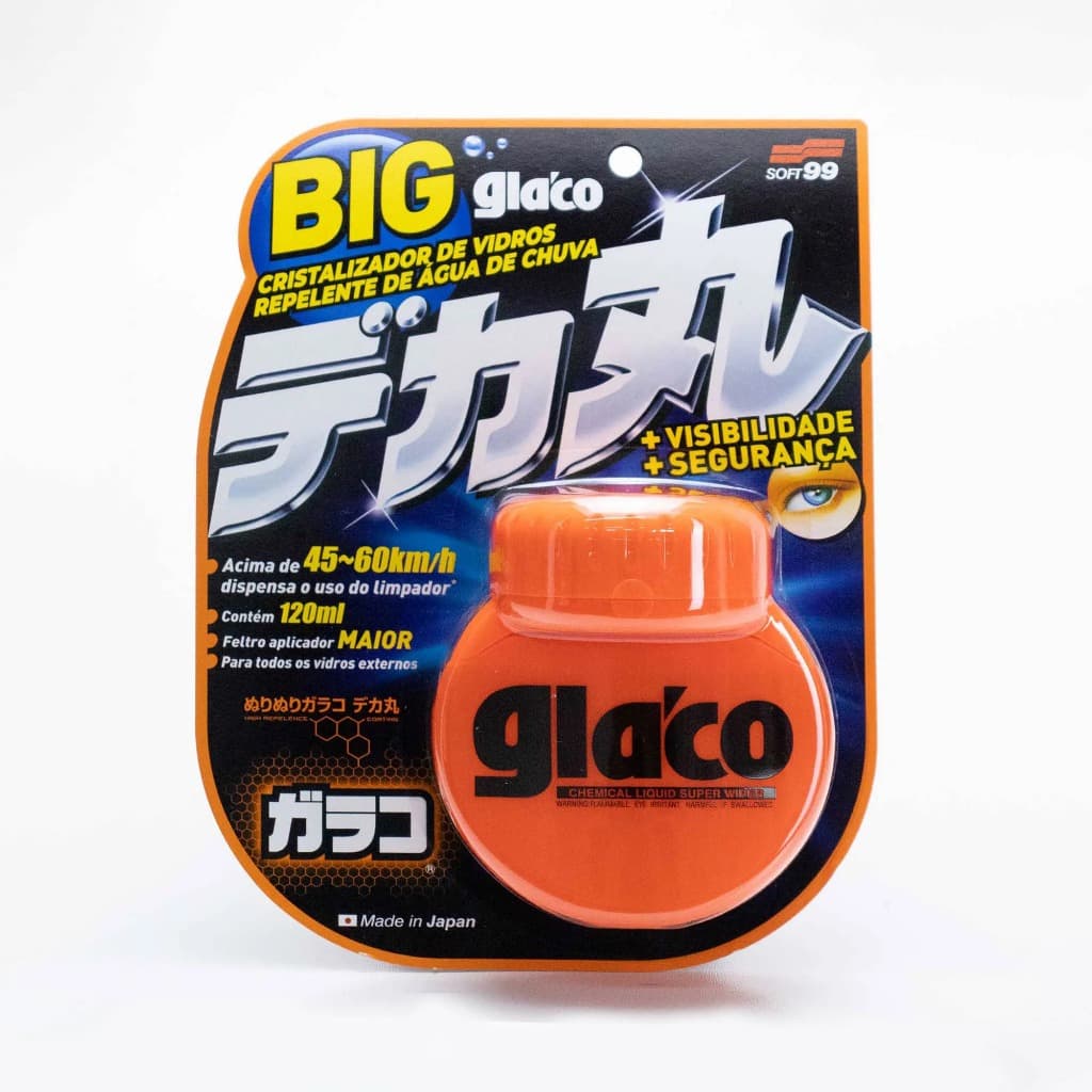 Glaco Big 120ml Cristalizador de vidros Repelente d'agua de chuva SOFT99