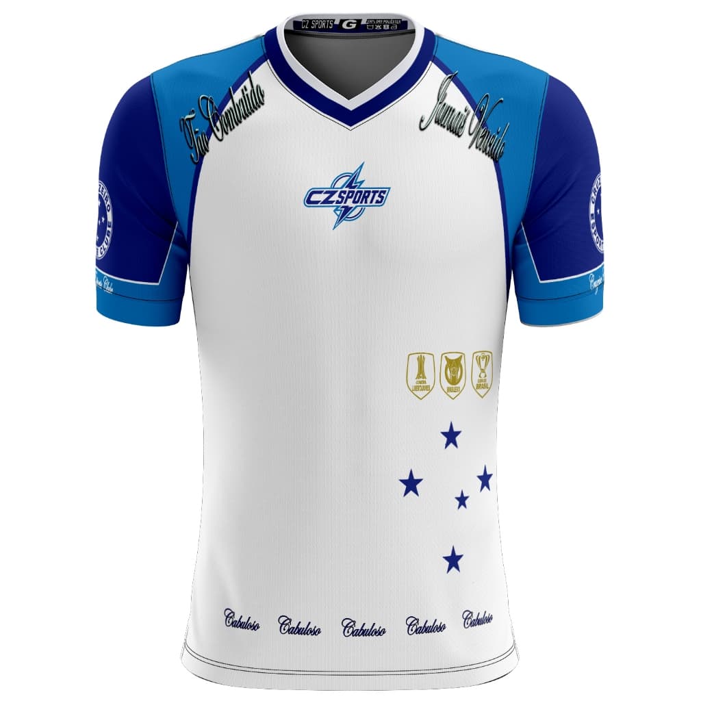 camisa futebol cabuloso branca dry camiseta time blusas times cruzeiro clube treino masculina leve