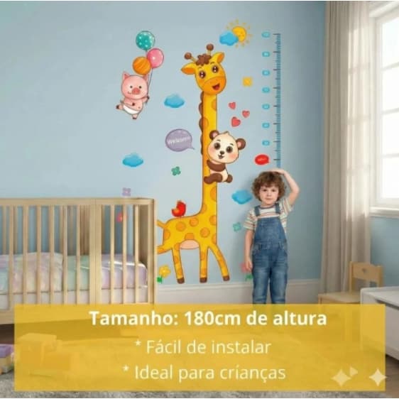 Adesivo de parede, com medição de altura numérica / arte / decoração DIY