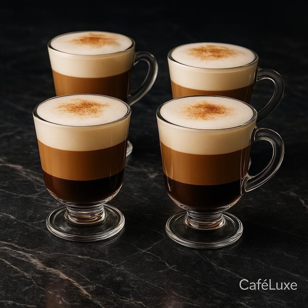 Jogo 4 Xícaras Caneca Capuccino Vidro Transparente 120ml