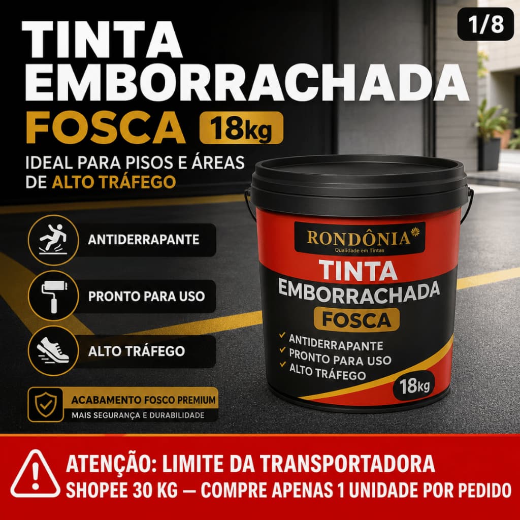 Tinta Fosca Piso 18kg Lavável Alta Cobertura Concreto Cimento Área Externa Tráfego Intenso Garagem