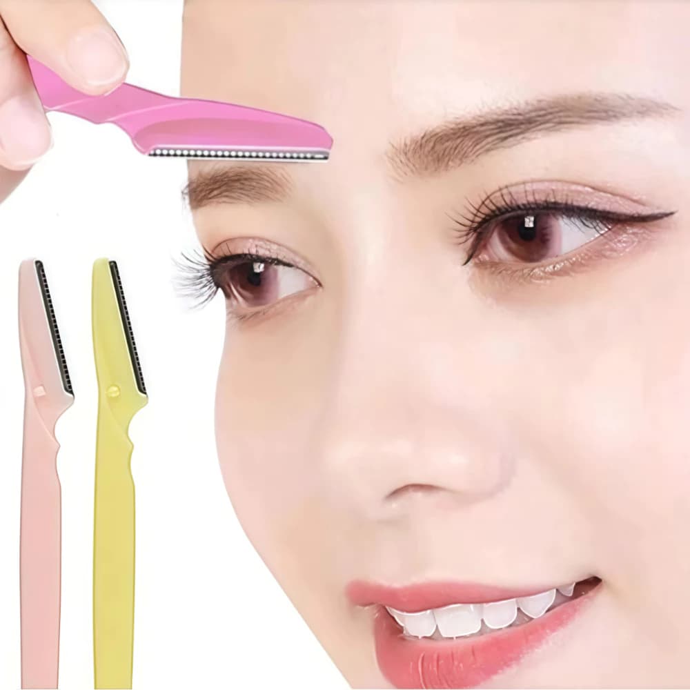 Lâmina Sobrancelha e Rosto Navalha Depilação KIT 3/6 PCS Dermaplaning Design para Homens e Mulheres Sem Irritação ou Cor