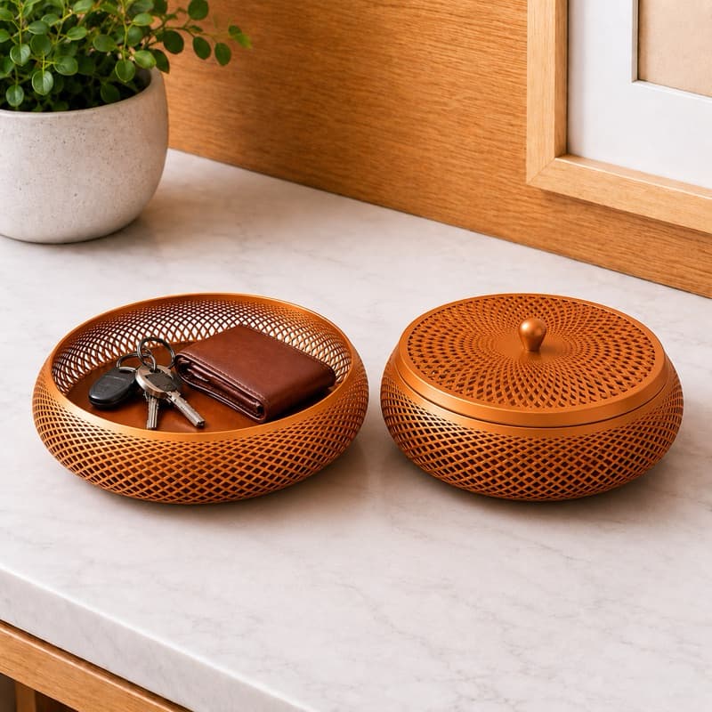 Cesto Porta Objetos Organizador de Mesa Decorativo e Porta Treco Moderno