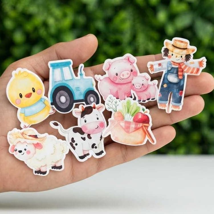 Kit 30 Toppers para Docinhos Fazendinha /Tag