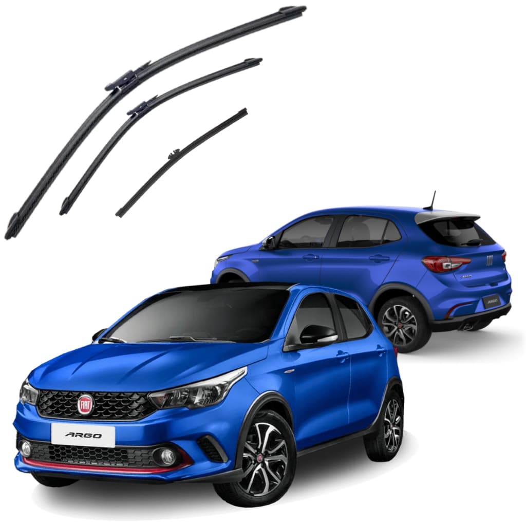 Palhetas Limpador De Parabrisa Silicone Fiat Argo 2017 2018 2019 2020 2021 2022 Dianteiro Traseiro
