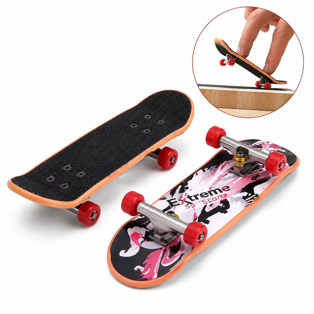 Kit 2 Mini Skate De Dedo Fingerboard Profissional Para Manobras