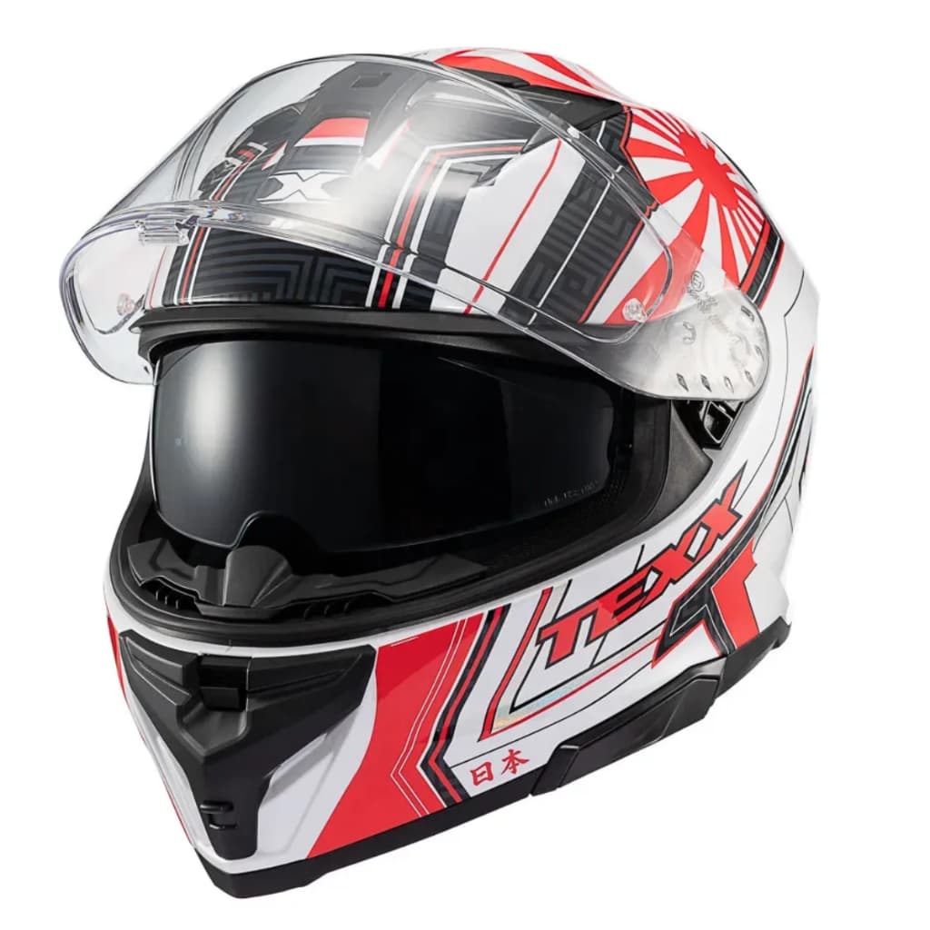 Capacete Texx Kaiman Flag Japão Brilho Capacete Integral Moto Esportivo Viseira Antirrisco Original Texx