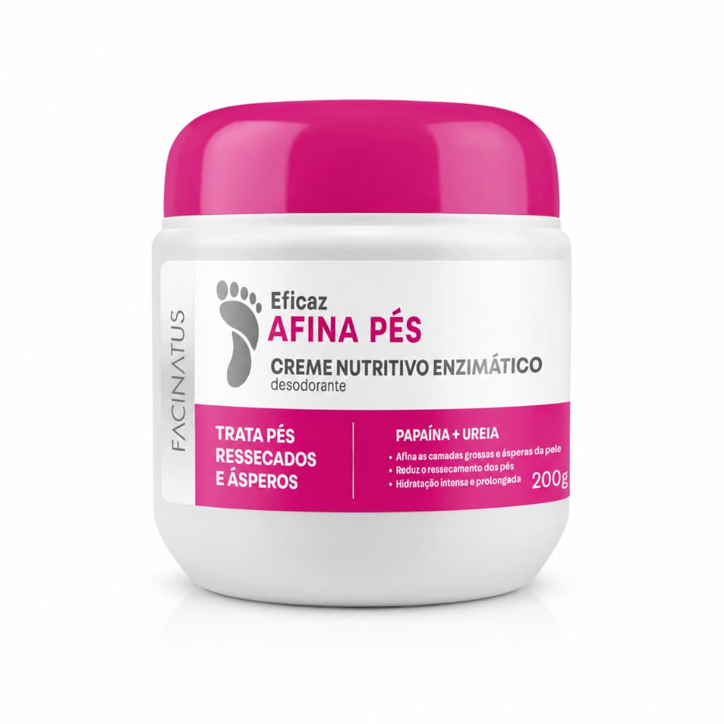 Creme Nutritivo Enzimático Afina Pés Facinatus Eficaz 200g com Papaína e Ureia