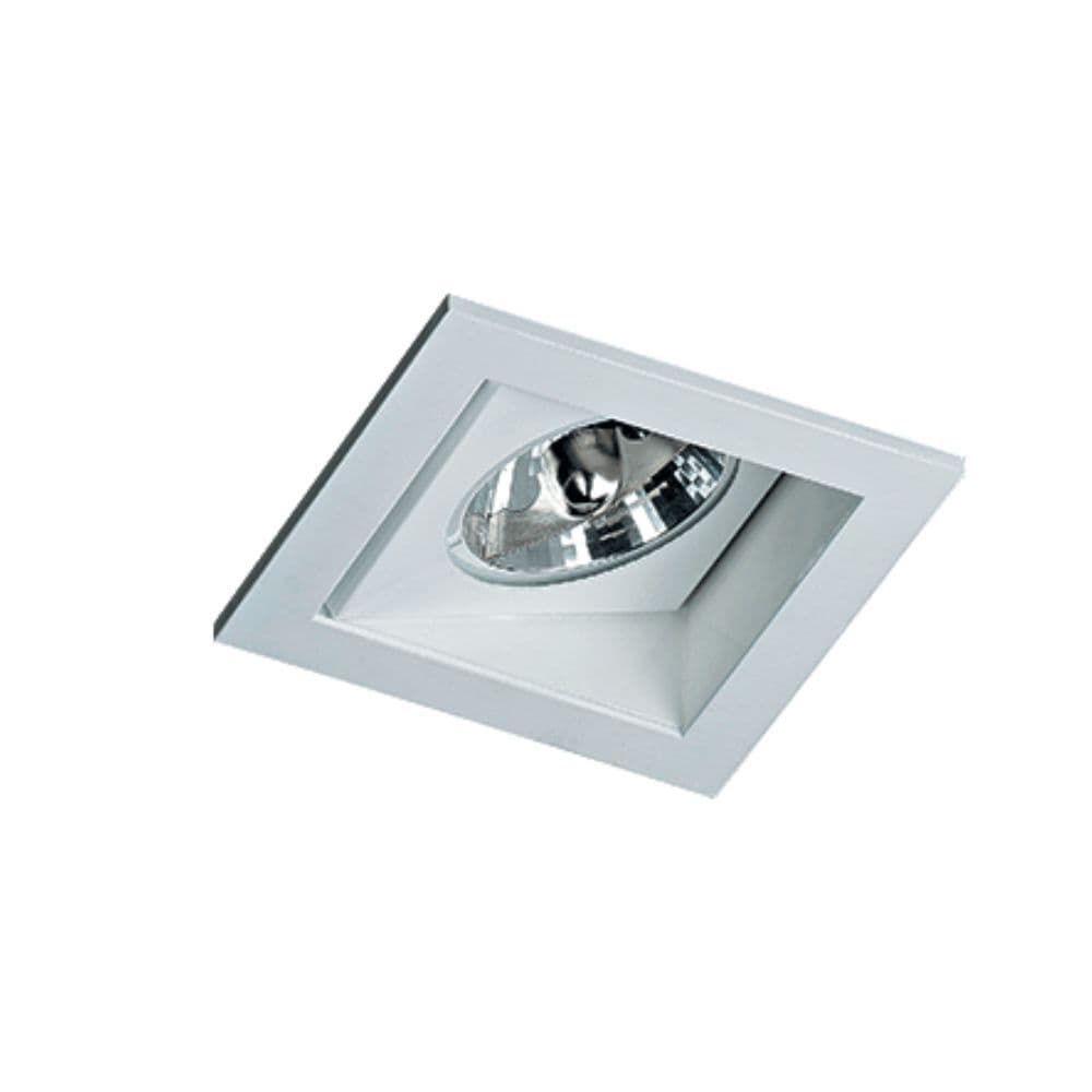 Spot de Embutir Recuado Branco + Lâmpada LED A70 7W 2700K Luz Amarela