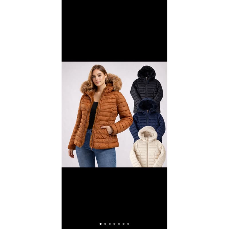 Jaqueta Bobojaco Puffer Feminina Inverno Capuz Removivel Impermeavel Frio Peluciada