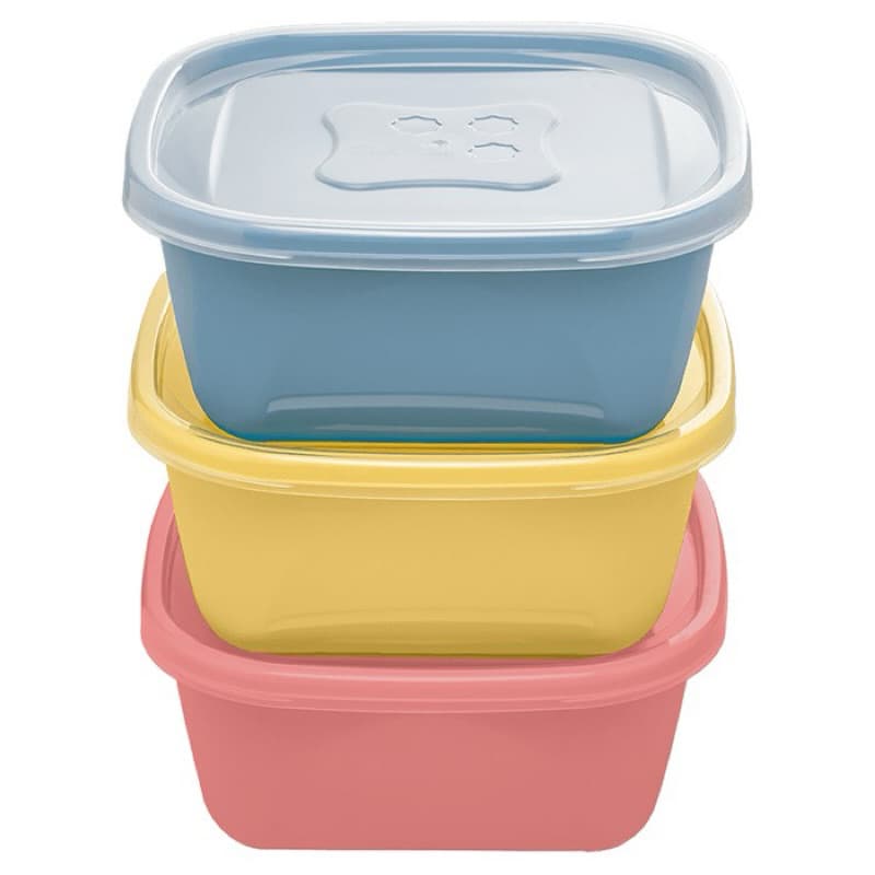 Conjunto 3 Potes De Plástico 1,2 Litros