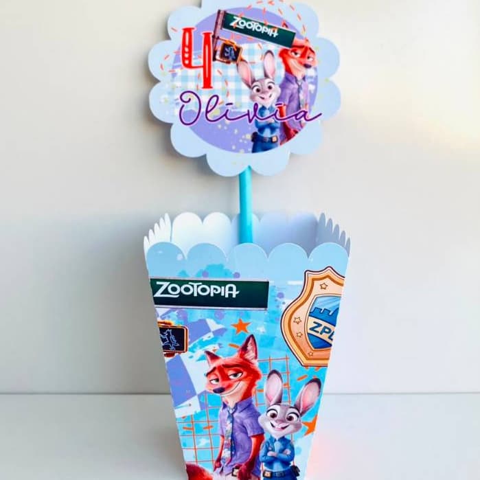 10 Centro de Mesa Personalizado zootopia  | Qualquer Tema | Festa Infantil, Chá de Bebê e Casamento