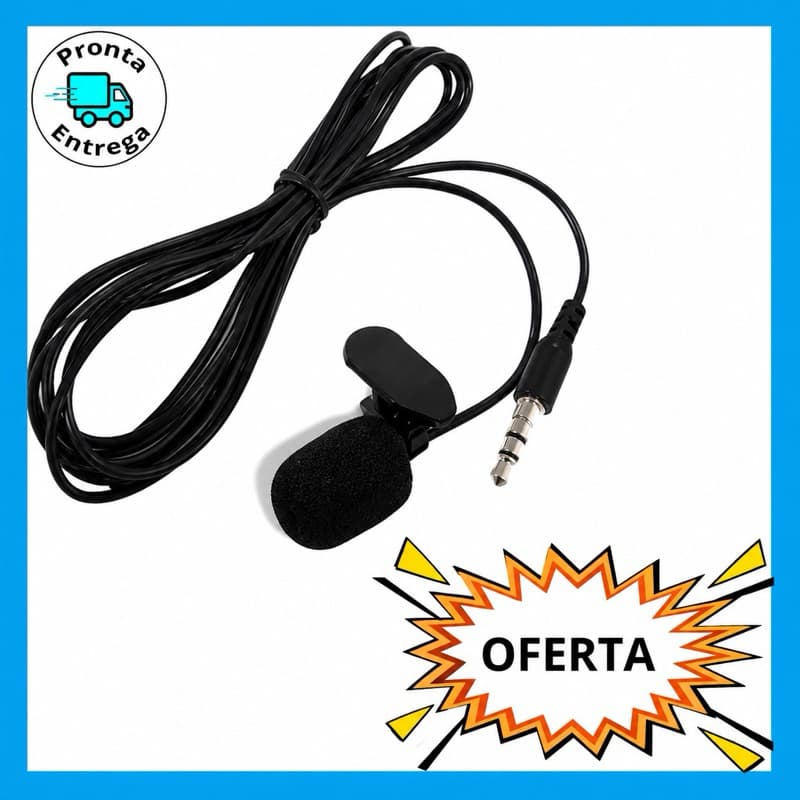 Microfone De Lapela Profissional Computador Youtuber Câmera