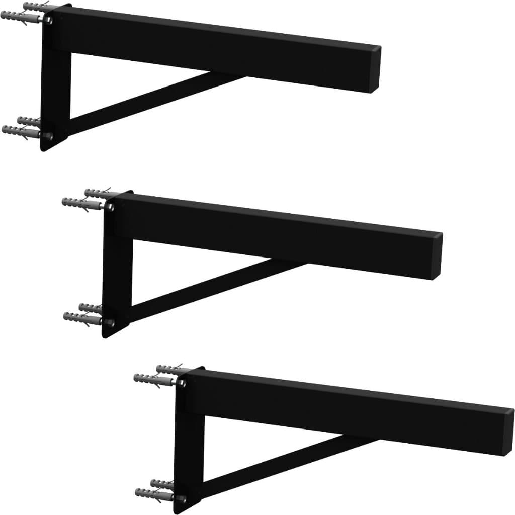 SUPORTE PIA 03 UNIDADES PARAFUSAR BANCADA APARADOR 80 CM PRETO