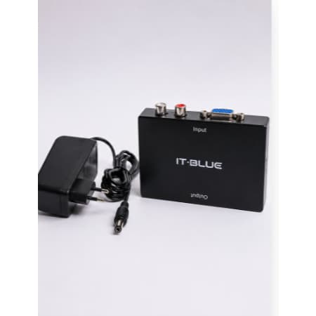 Conversor Vga Audio R/l Para Hdmi Le4112 Itblue Conversor VGA + Áudio RCA (R/L) para HDMI IT-BLUE LE-4112