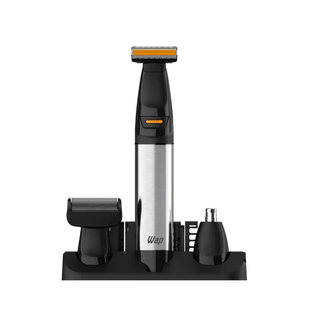 Barbeador Wap Wsh08 Ipx7 Lâminas De Inox Kit De Acessórios Preto 127/220v