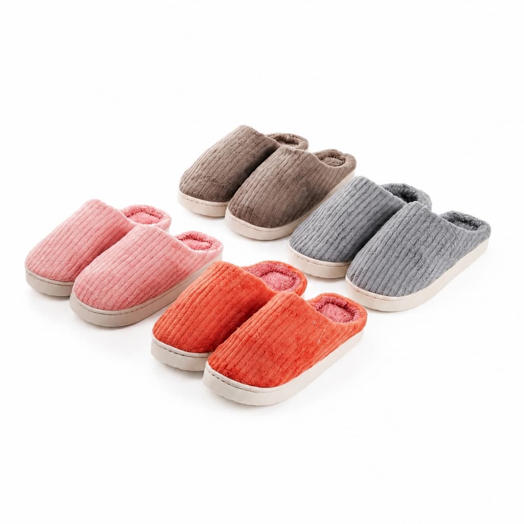 Pantufa Chinelo de Quarto Unissex Antiderrapante Confortável Forrada Quentinha De Pelúcia