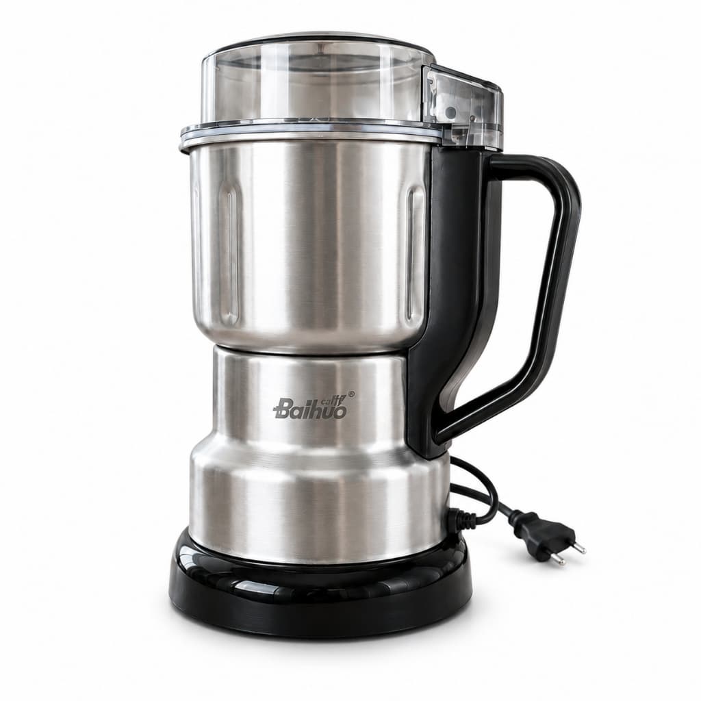Moedor Elétrico de Café e Grãos 500ml 220V 300W 4 Lâminas Inox com Alça