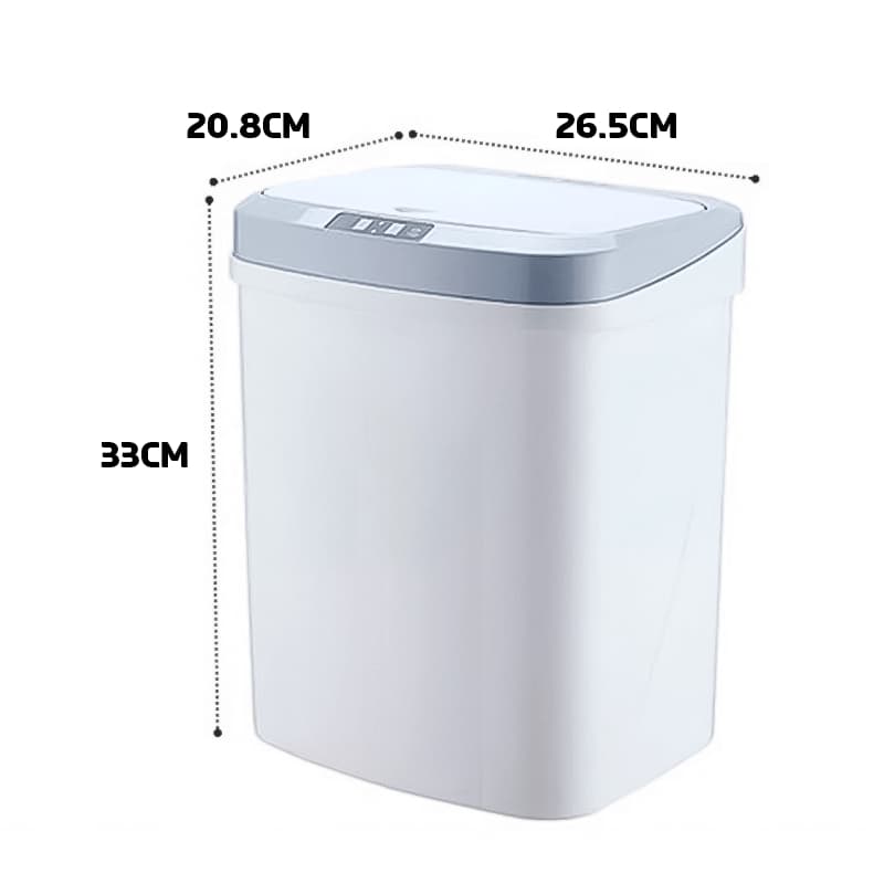 LIXEIRA INTELIGENTE AUTOMÁTICA 15 LITROS COM SENSOR DE PRESENÇA TAMPA AUTOMÁTICA HIGIÊNICA MODERNA E PRÁTICA