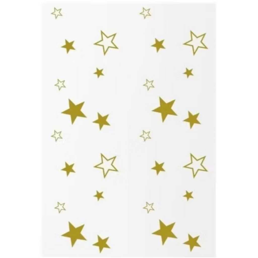 Saco de celofane decorado com estrela dourada - vários tamanhos - cestas- canecas- brinquedos e lembrancinhas