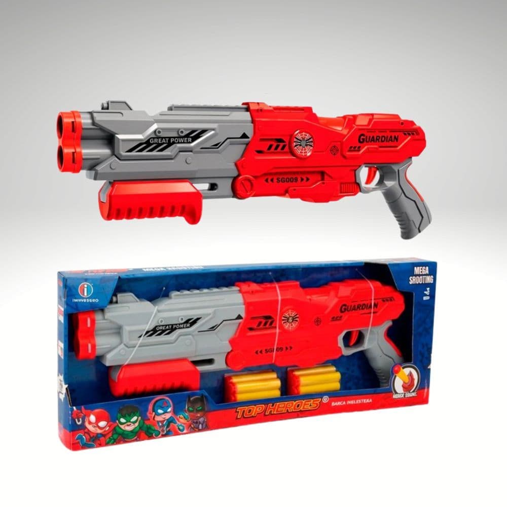 Lançador de Dardos Soft Top Heroes Guardian - Vermelha brinquedo