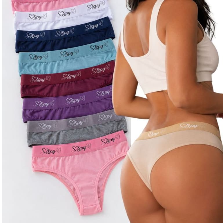 Kit com 10 /5 e 3 Calcinhas de algodão Premium SPY , empina o bumbum com forro em 100% algodão