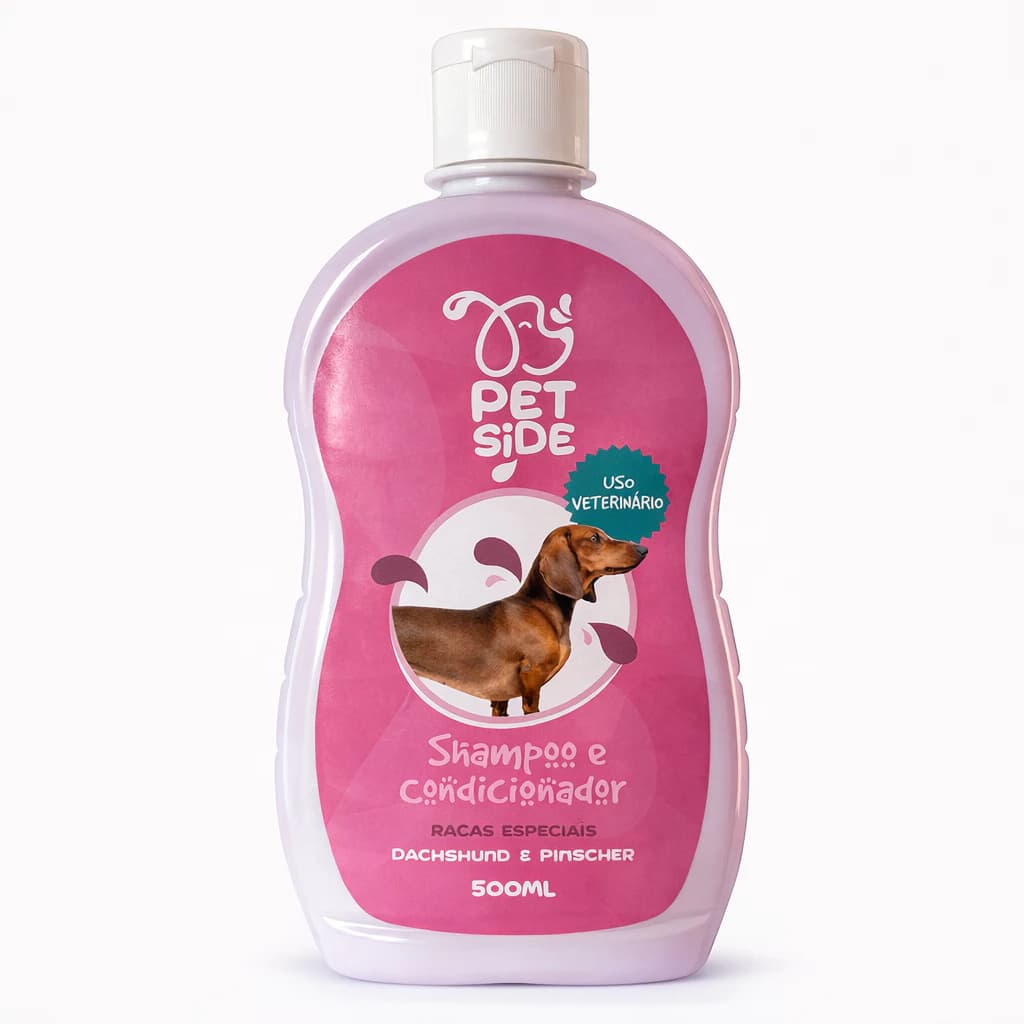 Shampoo e Condicionador Para Dachshund Salsicha e Pinscher PetSide 500ml