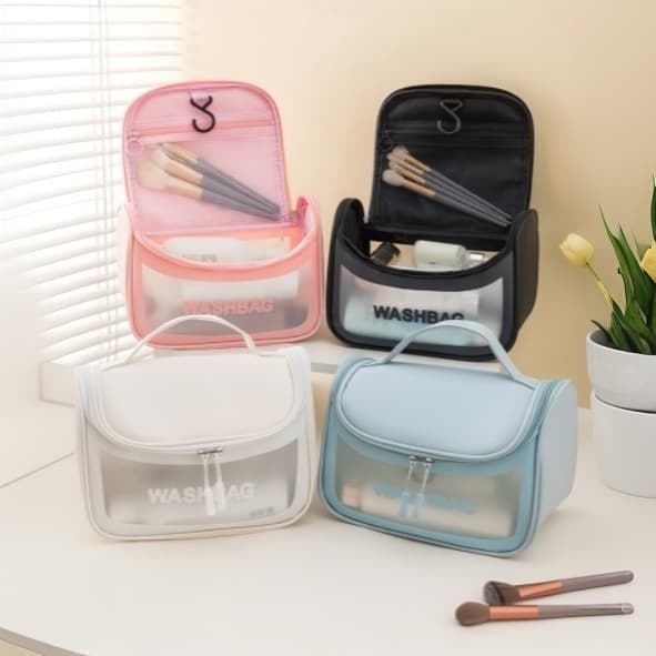 Saco portátil de banheiroTransparente Adequadapara Homens e Mulheres, que Pode SerUsada Transparente WashBag Conversível