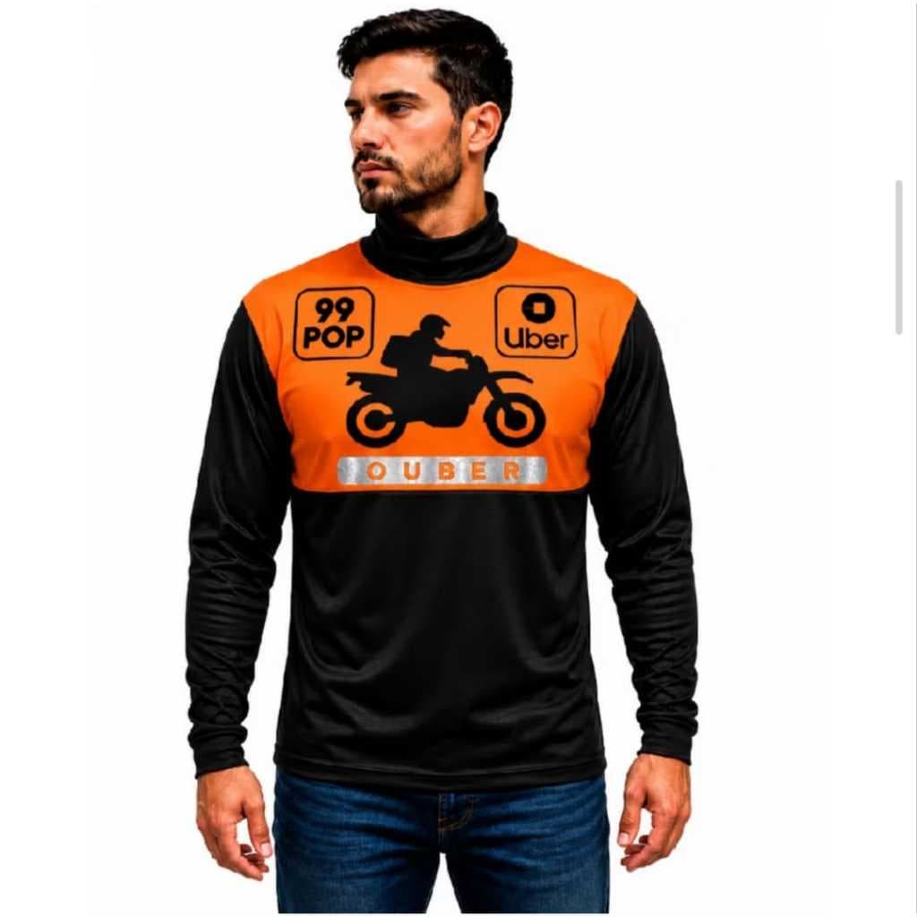 Blusa/Camisa Moto Uber e 99 Pop Aplicativo (possui faixa refletiva)