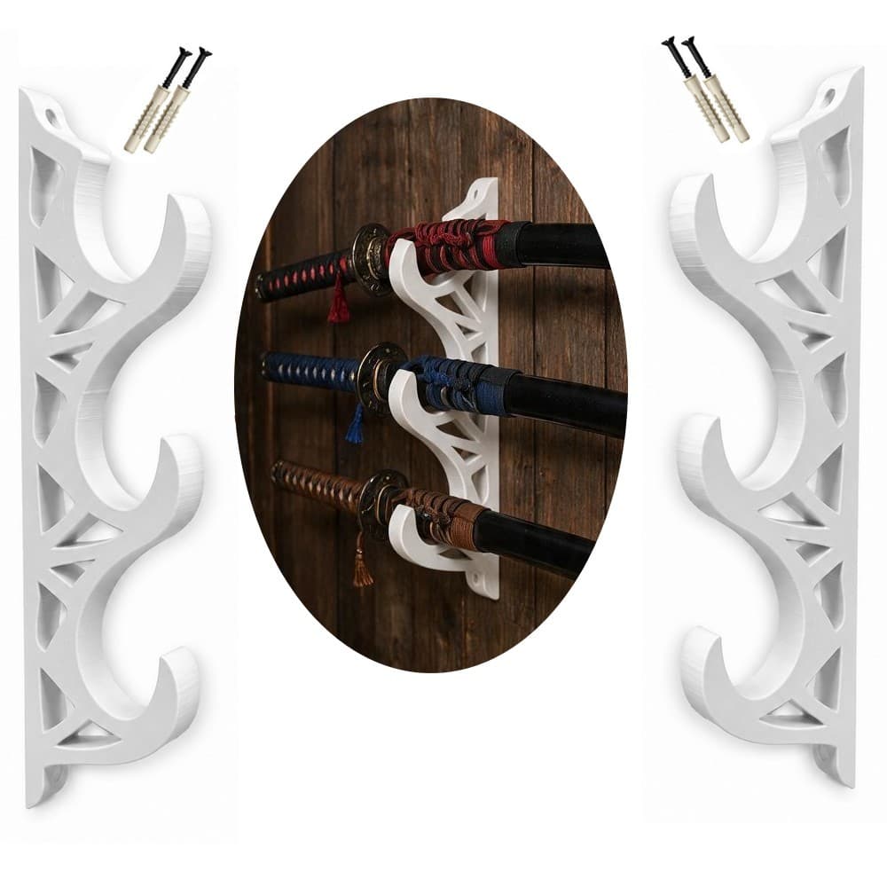 Suporte Para 3 Espada Katana Samurai Painel Ou Parede (2 unid.)