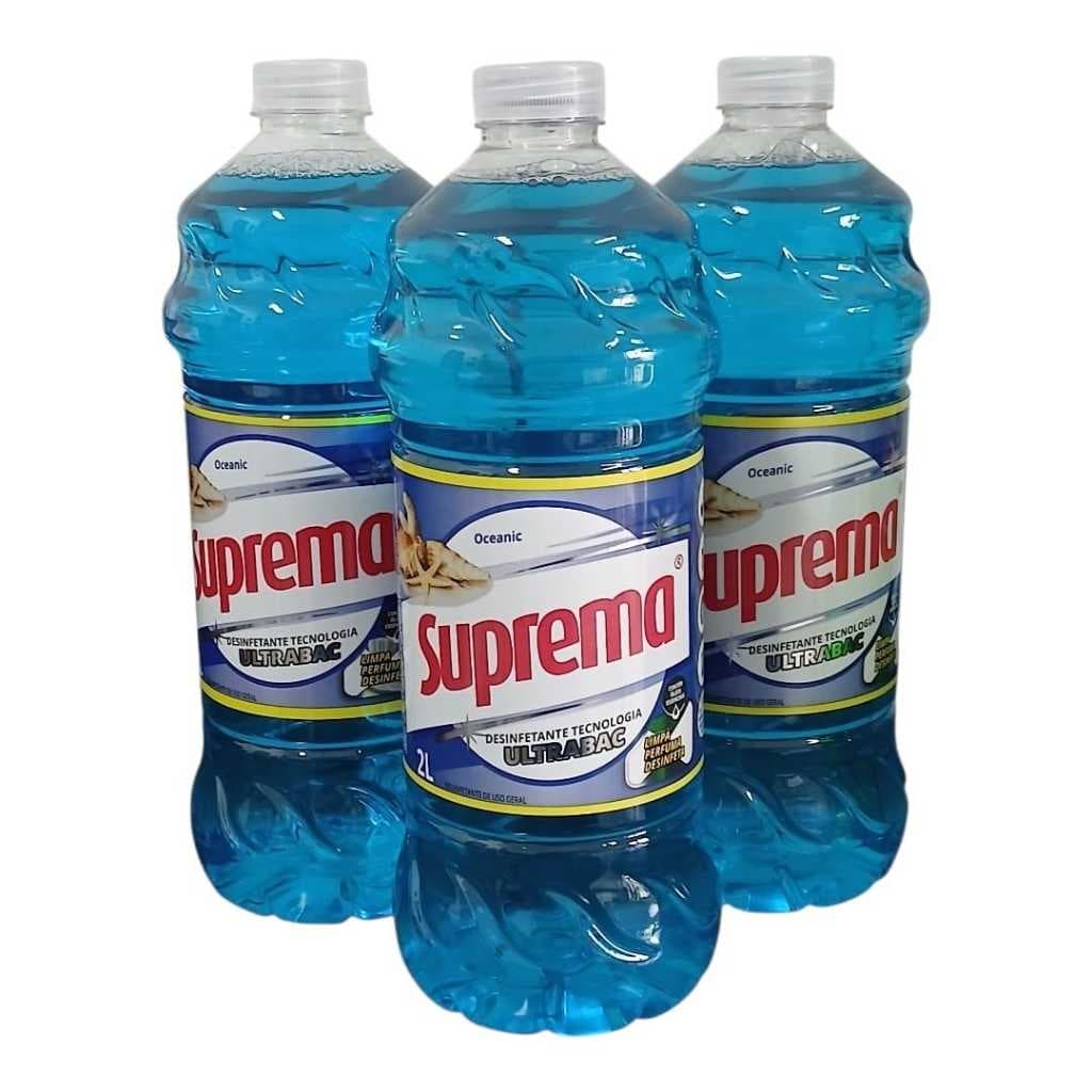 Desinfetante Suprema OCEANIC 2 litros - KIT COM 3 UNIDADES