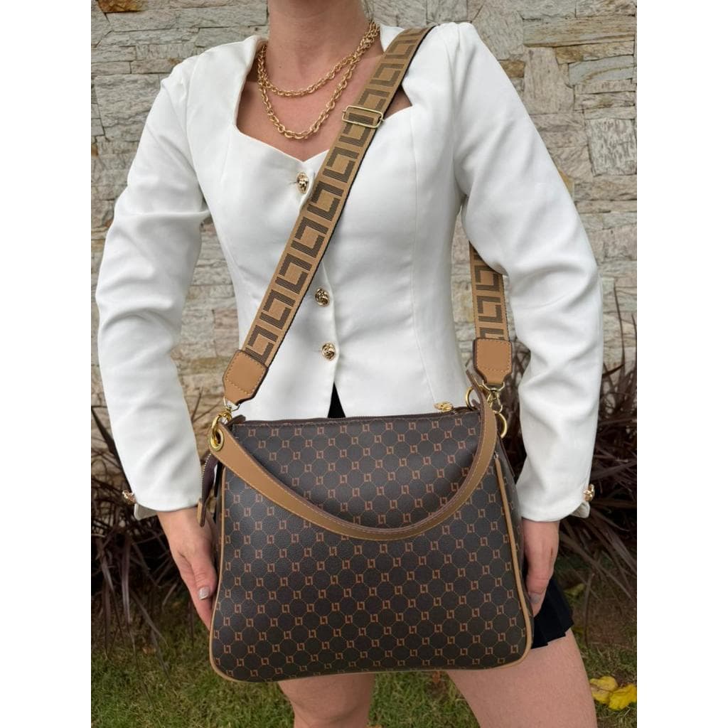 Bolsa Feminina Transversal Premium Alça Larga Ombro Grande Elegante